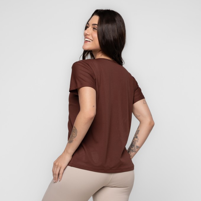 Blusa T-shirt Tela Dry Fit Básica Verônica