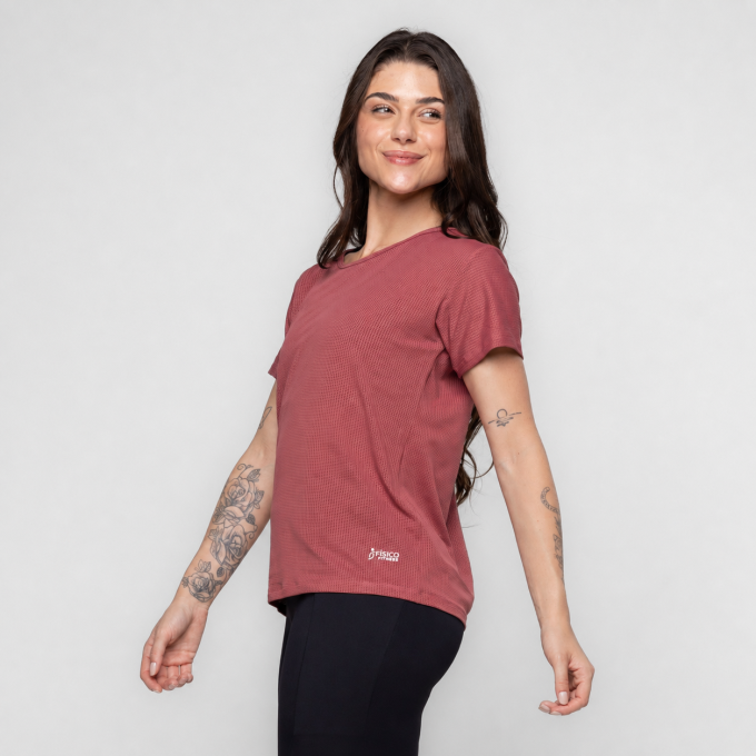 Blusa T-shirt Tela Dry Fit Básica Verônica