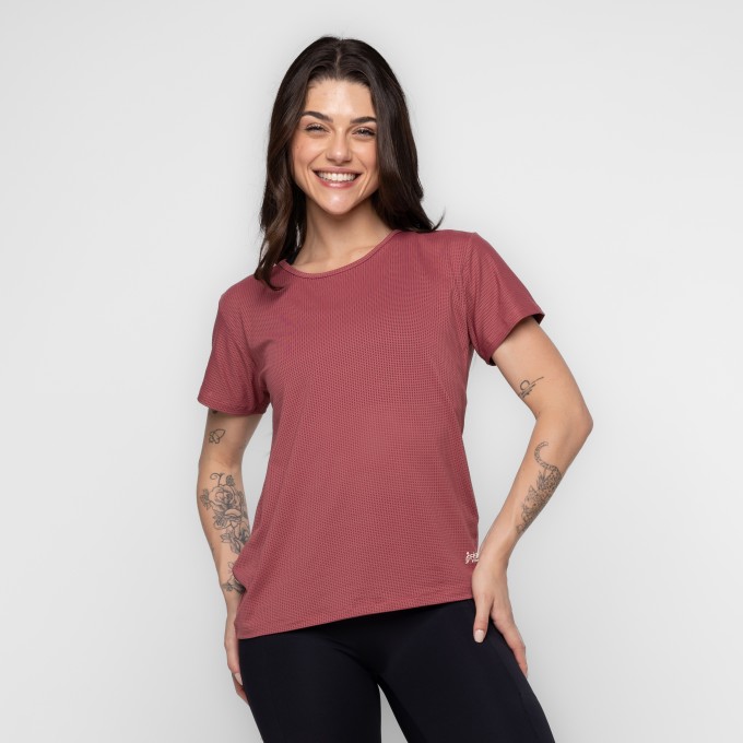 Blusa T-shirt Tela Dry Fit Básica Verônica