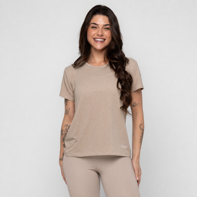 Blusa T-shirt Tela Dry Fit Básica Verônica