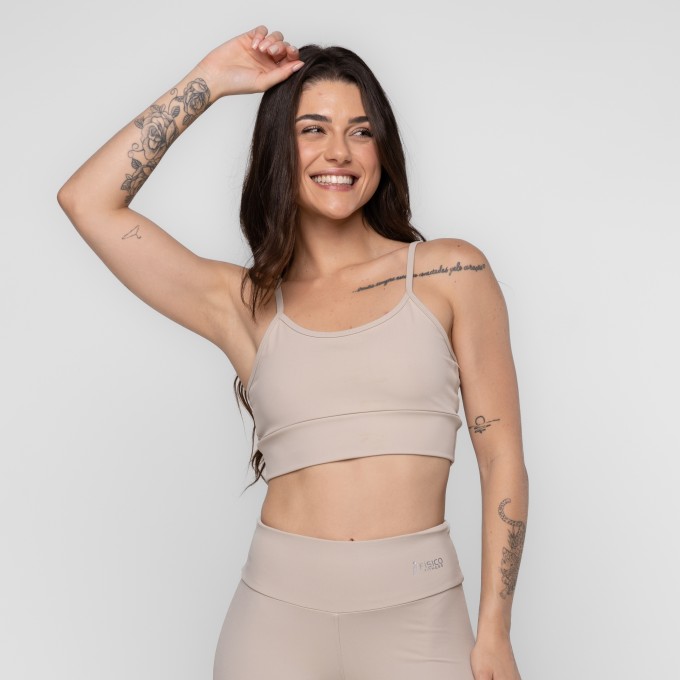 Top Fitness De Alcinha Com Bojo Removível