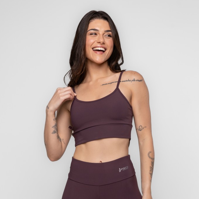 Top Fitness De Alcinha Com Bojo Removível