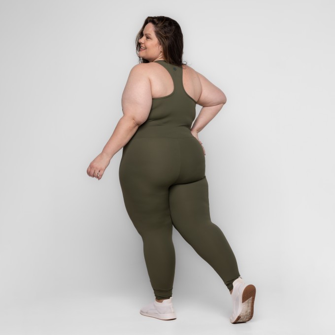 Macacão Fitness Plus Size Larah Nadador Keep Move