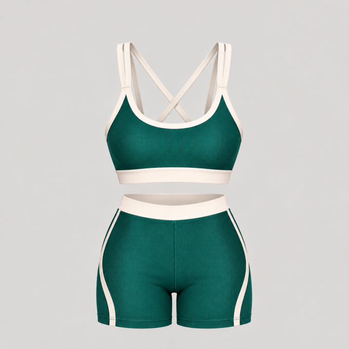 Kit Conjunto Fitness Top Sophia + Short Sophia Wonder