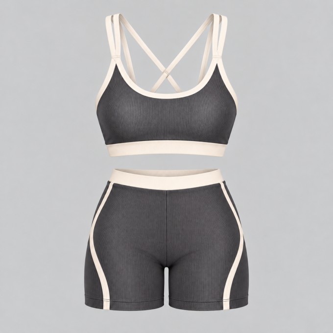 Kit Conjunto Fitness Top Sophia + Short Sophia Wonder