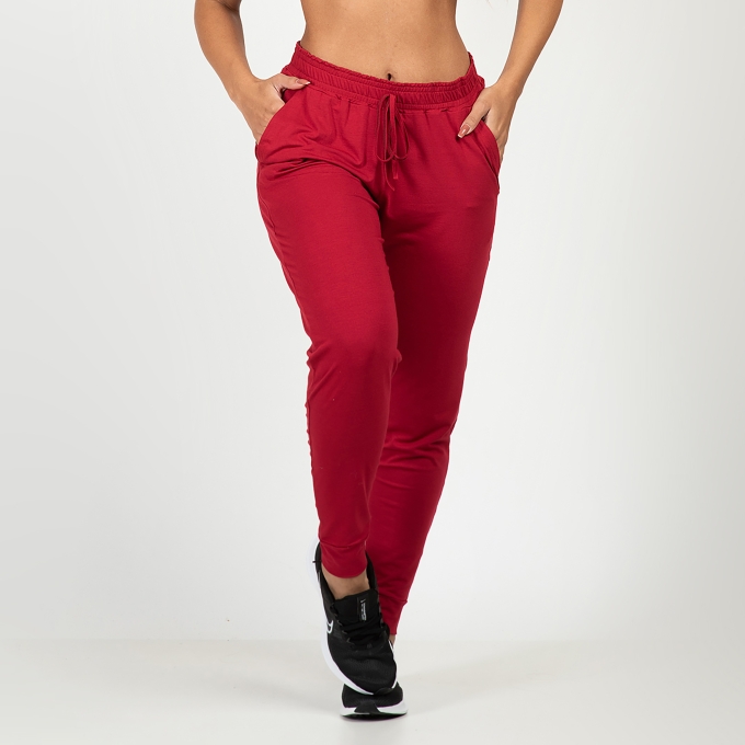 Calça Jogger Feminina Cintura Alta Viscolycra